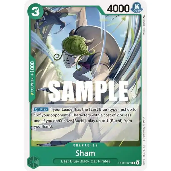 One Piece Trading Card Game Pillars of Strength Common Sham OP03-027
