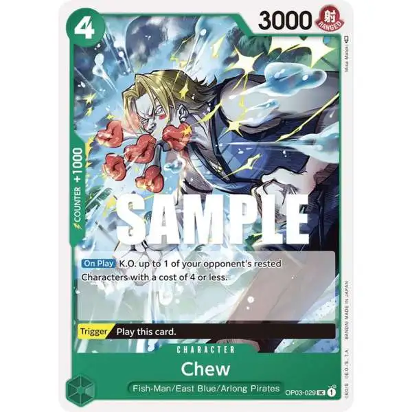 One Piece Trading Card Game Pillars of Strength Uncommon Chew OP03-029