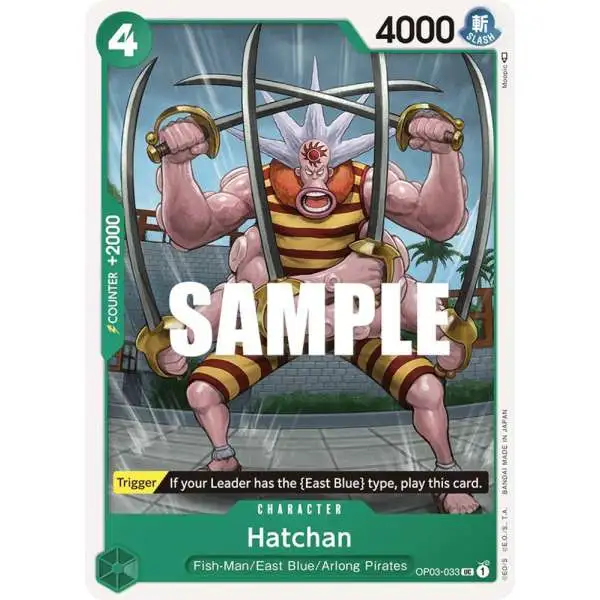 One Piece Trading Card Game Pillars of Strength Uncommon Hatchan OP03-033