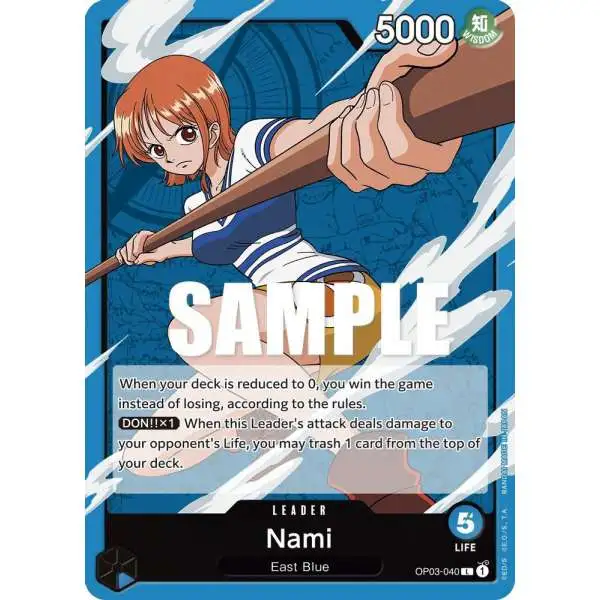 One Piece Trading Card Game Pillars of Strength Leader Nami OP03-040