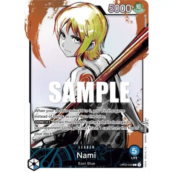 One Piece Trading Card Game Pillars of Strength Leader Nami OP03-040 [Alternate Art]