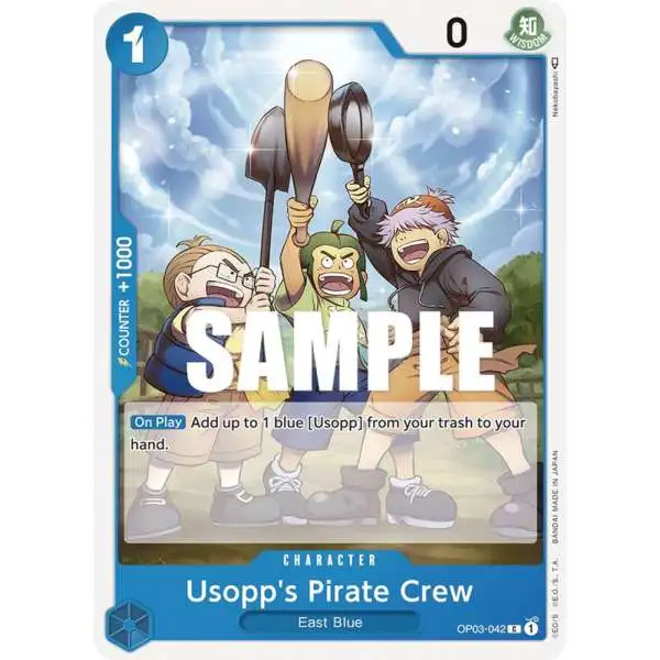 One Piece Trading Card Game Pillars of Strength Common Usopp's Pirate Crew OP03-042