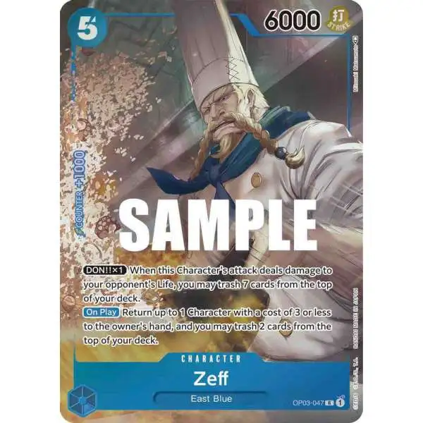 One Piece Trading Card Game Pillars of Strength Rare Zeff OP03-047 [Alternate Art]