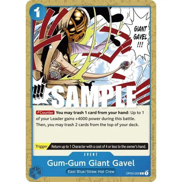 One Piece Trading Card Game Pillars of Strength Common Gum-Gum Giant Gavel OP03-055