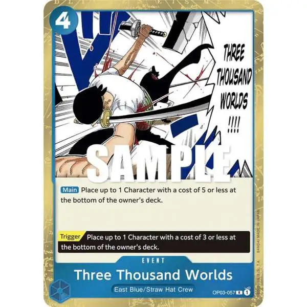 One Piece Trading Card Game Pillars of Strength Rare Three Thousand Worlds OP03-057