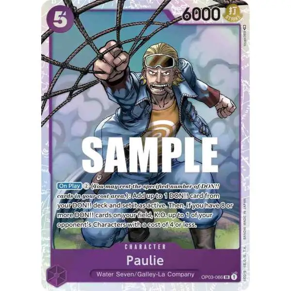 One Piece Trading Card Game Pillars of Strength Super Rare Paulie OP03-066