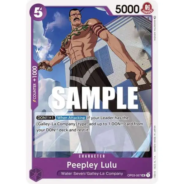 One Piece Trading Card Game Pillars of Strength Uncommon Peepley Lulu OP03-067