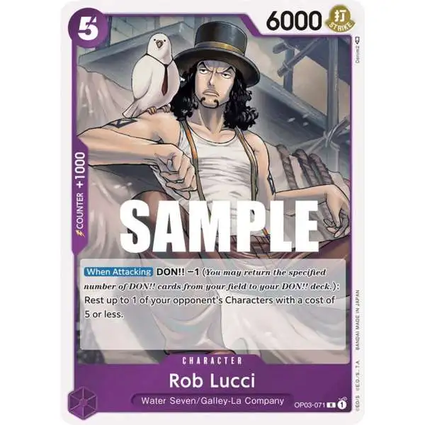 One Piece Trading Card Game Pillars of Strength Rare Rob Lucci OP03-071
