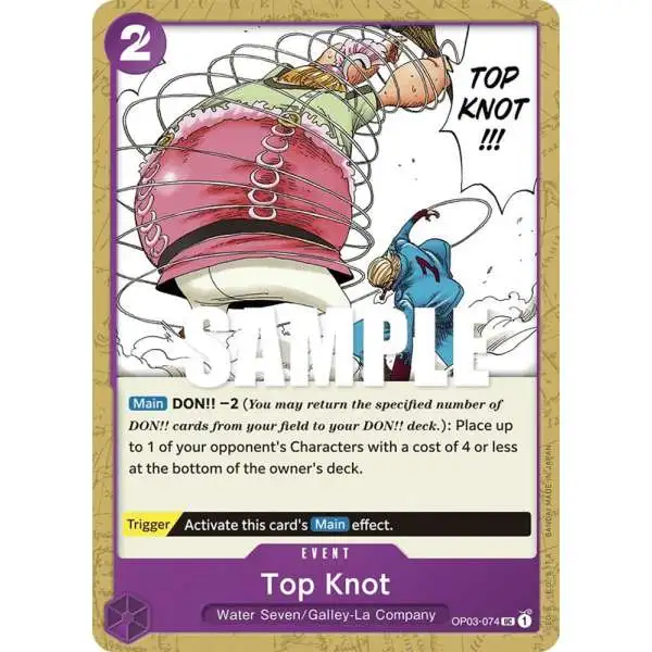 One Piece Trading Card Game Pillars of Strength Uncommon Top Knot OP03-074