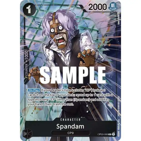 One Piece Trading Card Game Pillars of Strength Rare Spandam OP03-086 [Alternate Art]