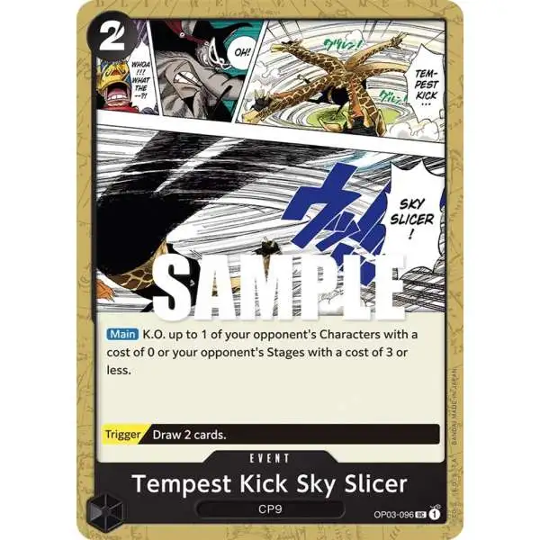 One Piece Trading Card Game Pillars of Strength Uncommon Tempest Kick Sky Slicer OP03-096