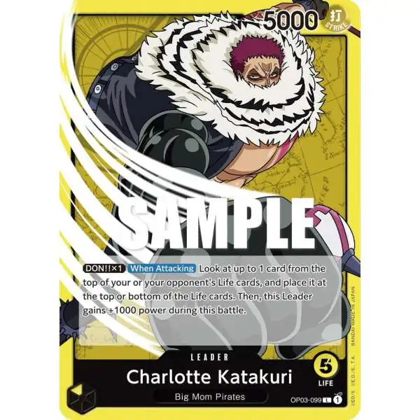 One Piece Trading Card Game Pillars of Strength Leader Charlotte Katakuri OP03-099