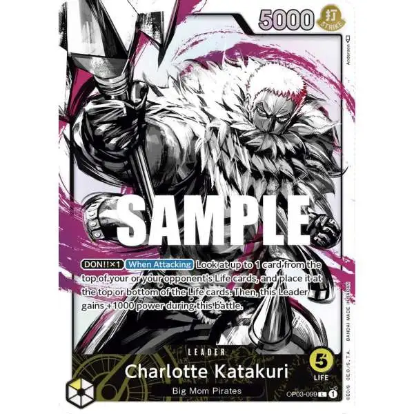 One Piece Trading Card Game Pillars of Strength Leader Charlotte Katakuri OP03-099 [Alternate Art]