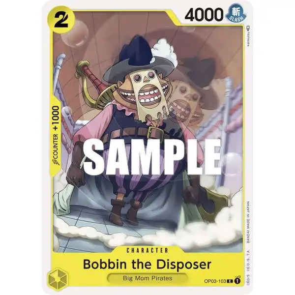 One Piece Trading Card Game Pillars of Strength Common Bobbin the Disposer OP03-103