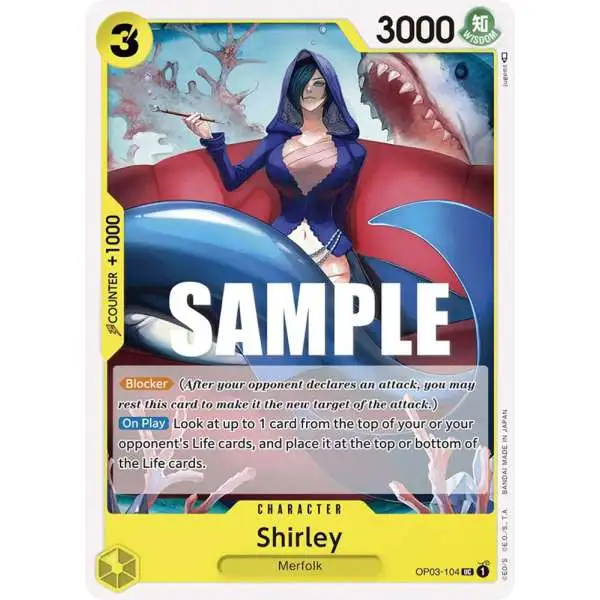 One Piece Trading Card Game Pillars of Strength Uncommon Shirley OP03-104