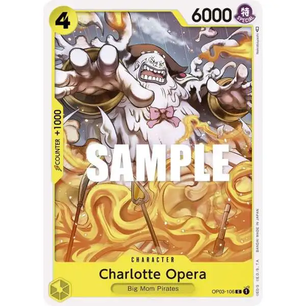 One Piece Trading Card Game Pillars of Strength Common Charlotte Opera OP03-106