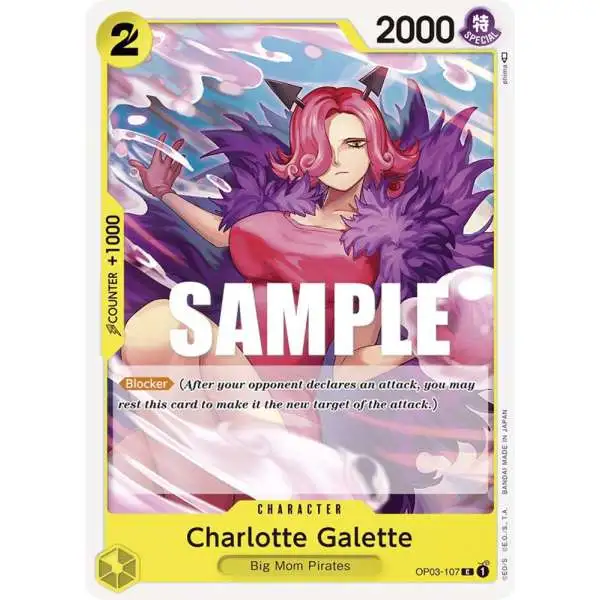 One Piece Trading Card Game Pillars of Strength Common Charlotte Galette OP03-107