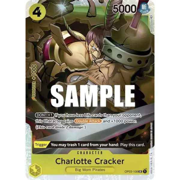 One Piece Trading Card Game Pillars of Strength Super Rare Charlotte Cracker OP03-108