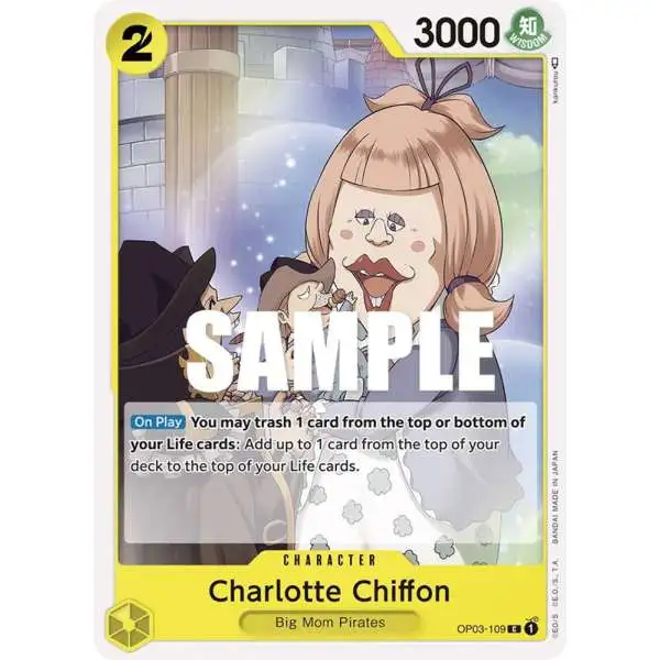 One Piece Trading Card Game Pillars of Strength Common Charlotte Chiffon OP03-109