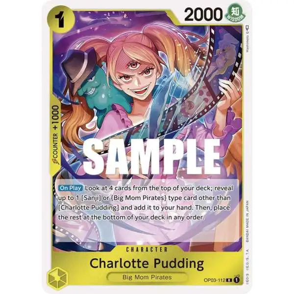 One Piece Trading Card Game Pillars of Strength Rare Charlotte Pudding OP03-112