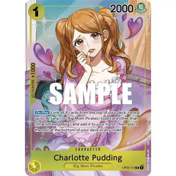 One Piece Trading Card Game Pillars of Strength Rare Charlotte Pudding OP03-112 [Alternate Art]