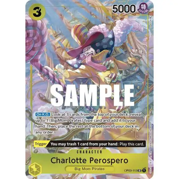 One Piece Trading Card Game Pillars of Strength Super Rare Charlotte Perospero OP03-113 [Alternate Art]