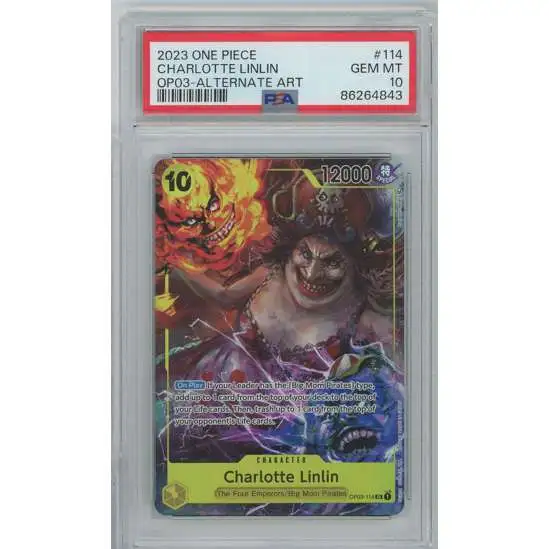 One Piece Trading Card Game Pillars of Strength Super Rare Charlotte Linlin OP03-114 [Alternate Art, PSA 10] [PSA 10]