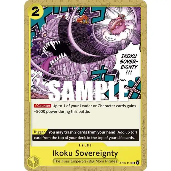 One Piece Trading Card Game Pillars of Strength Uncommon Ikoku Sovereignty OP03-118