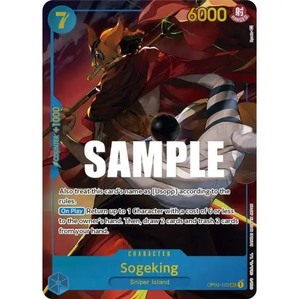 One Piece Trading Card Game Pillars of Strength Secret Rare Sogeking OP03-122 [Alternate Art]