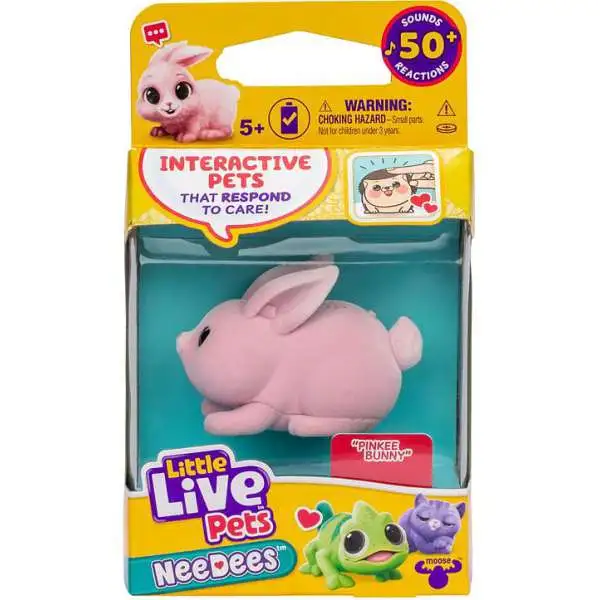 Little Live Pets NeeDees Pinkee Bunny Wearable Interactive Figure Pack
