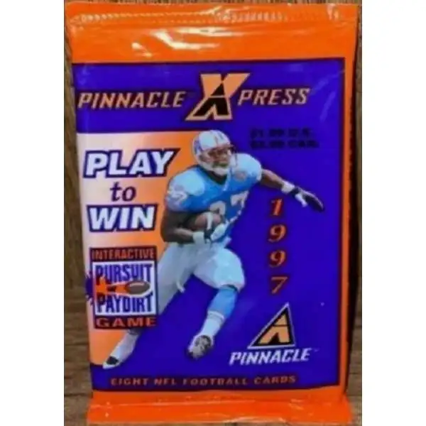 NFL 1997 Pinnacle Xpress Football Trading Card HOBBY Box 36 Packs, 8 ...