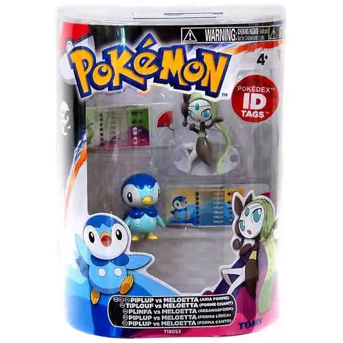 Pokemon Black & White Basic Piplup vs. Meloetta Figure 2-Pack [Aria Forme]