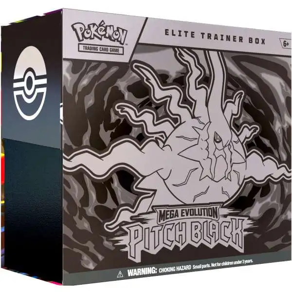 Pokemon Mega Evolution Pitch Black Elite Trainer Box [9 Booster Packs, Promo Card, 65 Card Sleeves & More] (Pre-Order ships July)