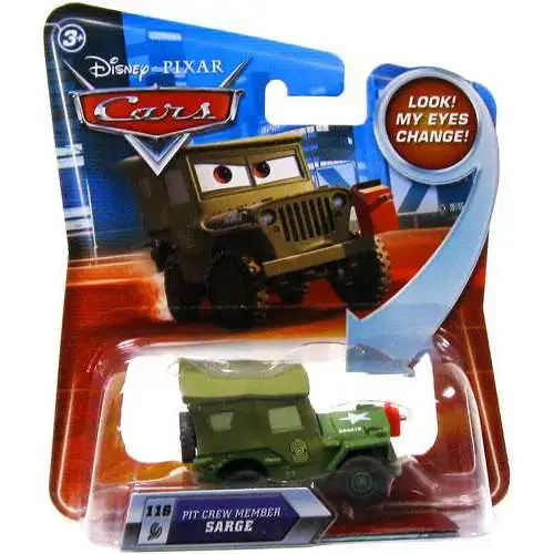 Disney / Pixar Cars Lenticular Eyes Series 2 Pit Crew Member Sarge Diecast Car