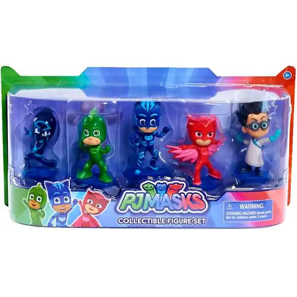 Disney Junior PJ Masks Romeo, Gekko, Catboy, Owlette & Night Ninja Exclusive Figure 5-Pack
