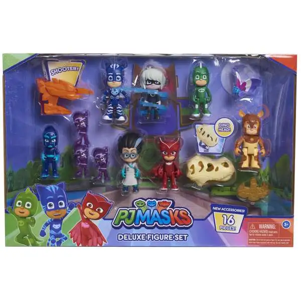 Disney Junior PJ Masks Deluxe Figure 10-Pack Set [16 Pieces!]