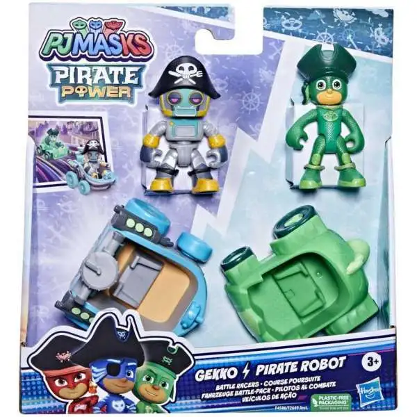 Disney Junior PJ Masks Pirate Power Gekko & Pirate Robot Battle Racers Figure Set