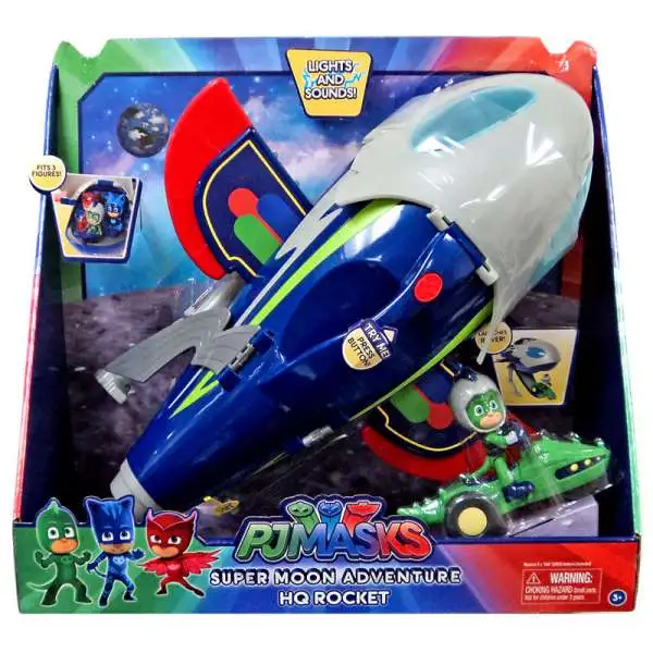 Disney Junior PJ Masks Super Moon Adventure HQ Rocket Playset [Gekko, Space Rover & Rocketship]