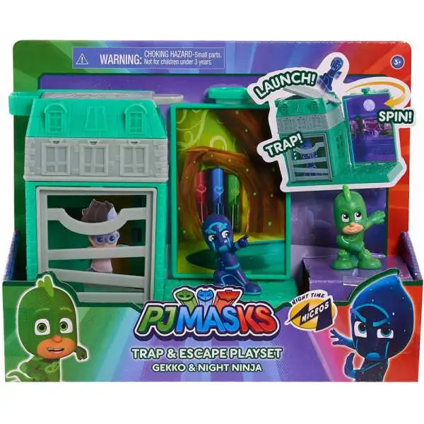 Disney Junior PJ Masks Trap & Escape Gekko & Night Ninja Playset