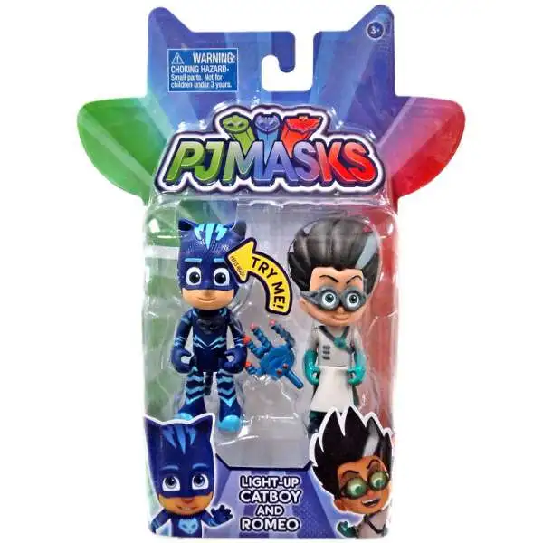 Disney Junior PJ Masks Light-Up Catboy & Romeo Action Figure 2-Pack