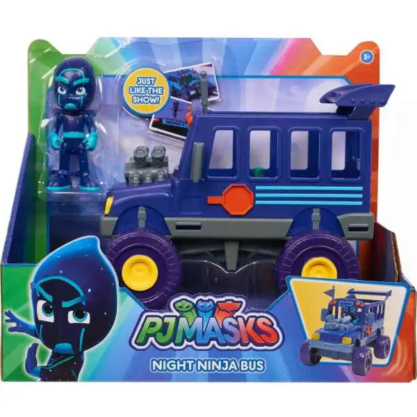 Disney Junior PJ Masks Night Ninja Bus Vehicle & Figure
