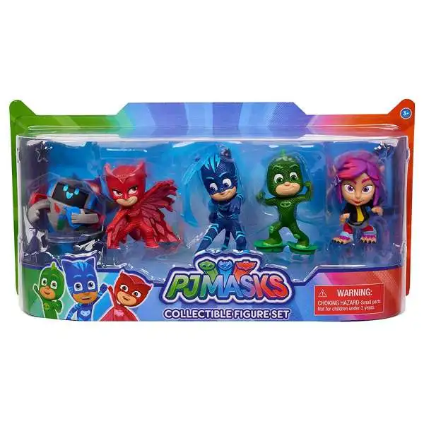 Disney Junior PJ Masks PJ Robot, Gekko, Catboy, Owlette & RIP Figure 5-Pack [Damaged Package]