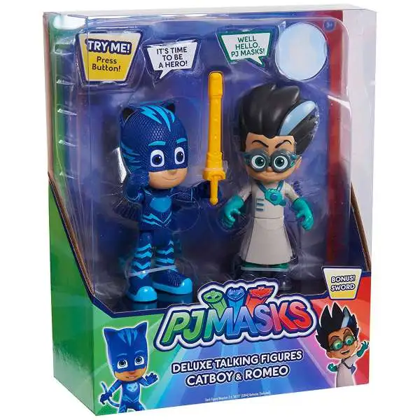 Disney Junior PJ Masks Catboy & Romeo Talking Action Figure 2-Pack [Bonus Sword]