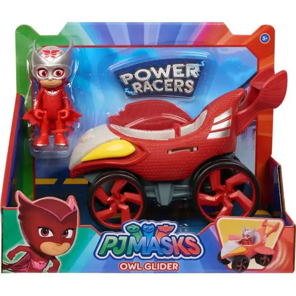 Disney Junior PJ Masks Power Racers Owl Glider Vehicle & Figure