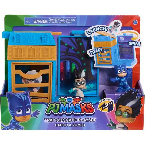 Disney Junior PJ Masks Trap & Escape Catboy & Romeo Playset