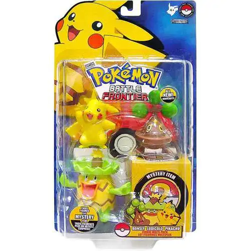 Pokemon Battle Frontier Bonsly, Ludicolo & Pikachu Figure 3-Pack