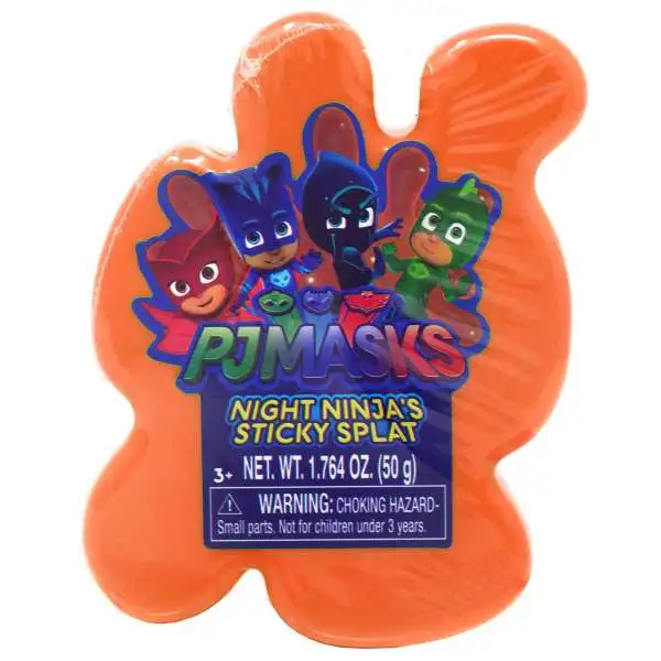Disney Junior PJ Masks Night Ninja's Sticky Splat 1.764 Ounce Slime [Orange]