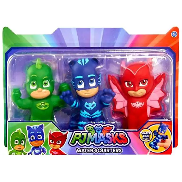 Disney Junior PJ Masks Gekko, Catboy & Owlette Bath Toy 3-Pack [Water Squirters]