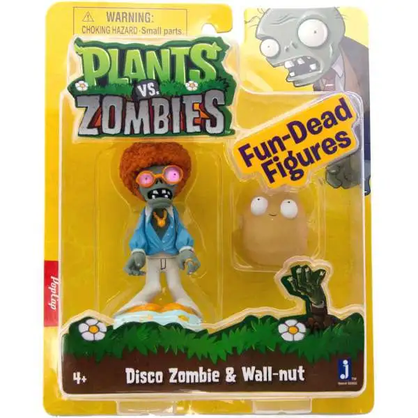 Plants vs. Zombies Fun-Dead Figures Disco Zombie & Wallnut 3-Inch Figure 2-Pack