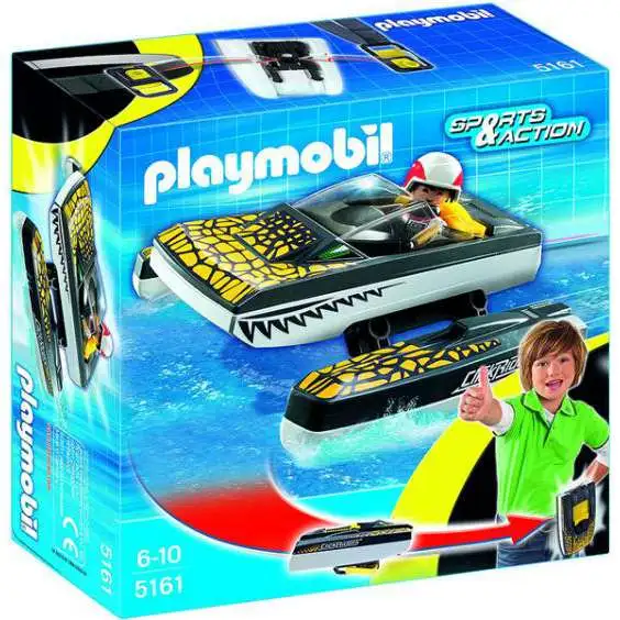 Playmobil Sports & Action Click & Go Croc Speedboat Set #5161